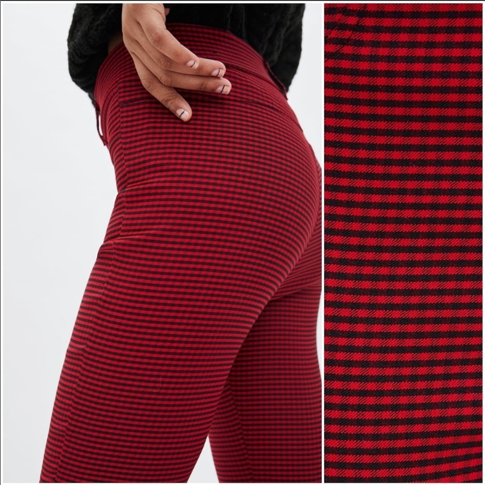 Zara Red Houndstooth Leggings